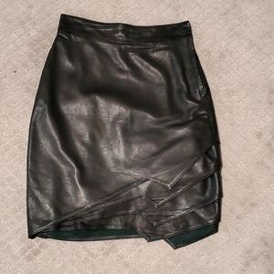 Black leather skirt